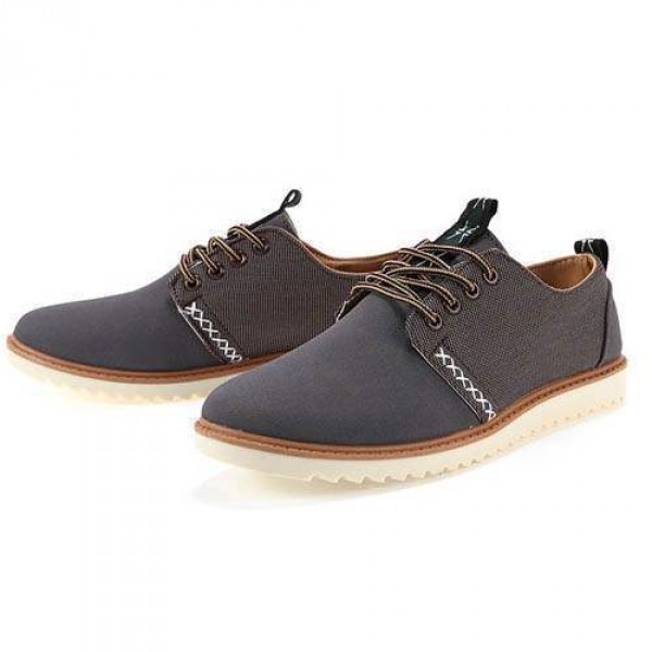 Chaussures Homme Casual Suede Large confortable Style Fashion Grises/marron